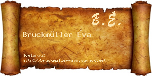 Bruckmüller Éva névjegykártya